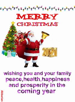 Cute Merry Christmas Wishes Happy New Year GIF