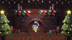 Cute Merry Christmas Wishes Hiding Inside GIF
