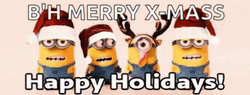 Cute Merry Christmas Wishes Minion Holiday GIF