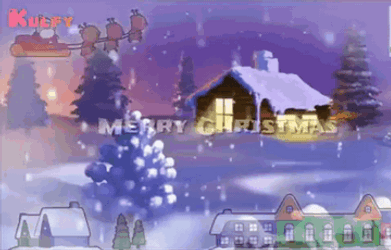 Cute Merry Christmas Wishes Santa's Coming GIF