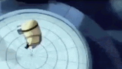 Cute Minion Floating On Air GIF