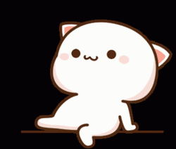 Cute Mochi Cat Chill GIF