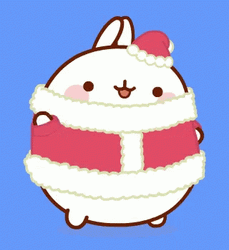 Cute Molang Christmas Sticker Anime GIF