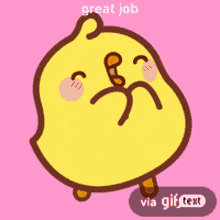 Cute Molang Clapping Great Work GIF