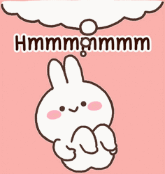 Cute Molang Rabbit Hmm GIF