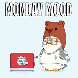 Cute Monday Penguin Toast GIF