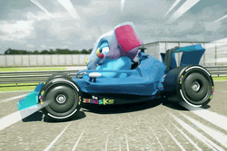 Cute Monday Racing Elephant GIF