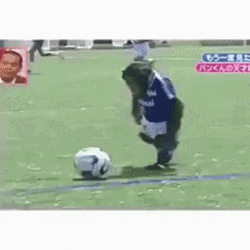 Cute Monkey Playing Futbol GIF