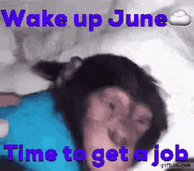 Cute Monkey Wake Up June GIF