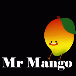 Cute Mr. Mango Ripe Fruit Running  GIF