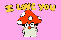 Cute Mushroom Animation Funny Love GIF