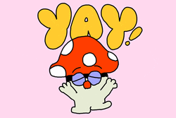 Cute Mushroom Excited