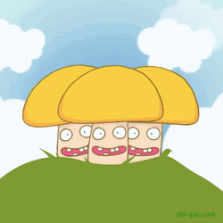 Cute Mushroom In Wind GIF