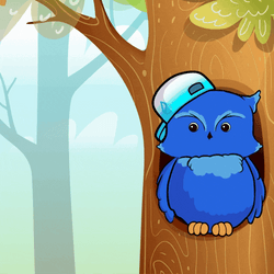 Cute Owl Happy Monday Drinking Coffee GIF