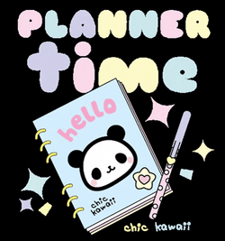 Cute Panda Agenda Notebook  GIF