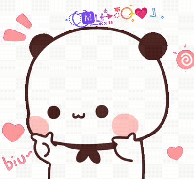 Cute Panda Making Heart Shape GIF