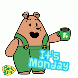 Cute Pants Bear Monday Motivation GIF