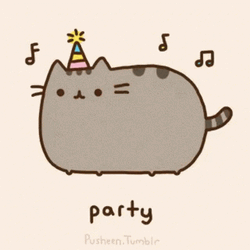 Cute Party Cat GIF