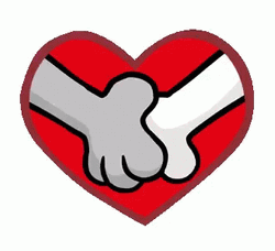 Cute Paw To Paw Animated Heart GIF