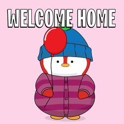 Cute Penguin Welcome Home GIF