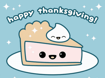Cute Pie Animated Happy Thanksgiving GIF
