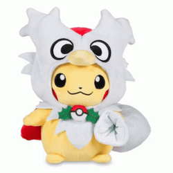 Cute Pikachu Pokemon Christmas Costume Spinning GIF