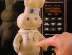 Cute Pillsbury Doughboy Belly Poke GIF