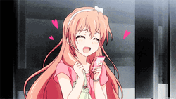 Cute Pink Anime Happy GIF