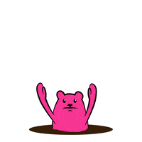 Cute Pink Character Drip On Chocolate GIF