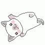 Cute Pixel Cat Squirm Play GIF
