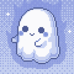 Cute Pixel Discord Ghost Blurple GIF