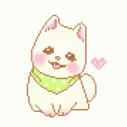 Cute Pixel Dog  Tongue Out GIF