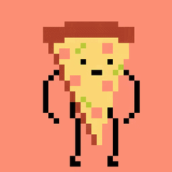 Cute Pixel Wiggle Pizza Dance GIF