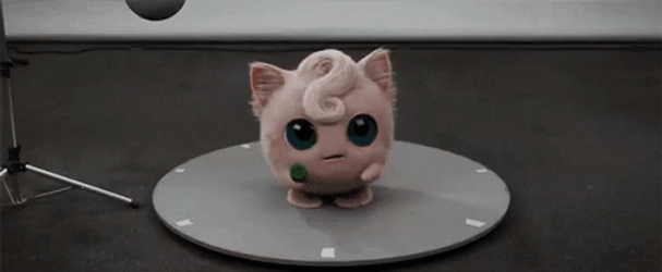 Cute Pokemon Jigglypuff With Mic GIF