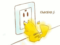 Cute Pokemon Pikachu Charging
