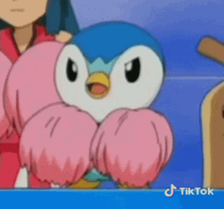 Cute Pokemon Piplup Cheering