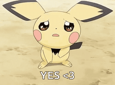 Cute Pokemon Saying Yes < 3 GIF