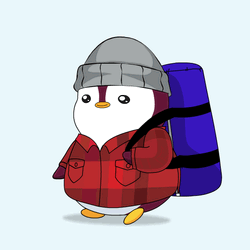 Cute Pudgy Penguin Hiking GIF