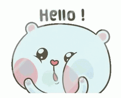 Cute Puffy Bear Hello Knock Knock GIF