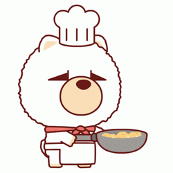 Cute Puppy Cooking GIF