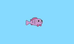 Cute Purple Pufferfish GIF