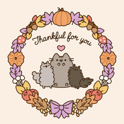 Cute Pusheen Thankful For You GIF