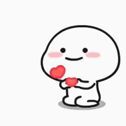Cute Quby Pentol Sticker Love Hearts Sign GIF