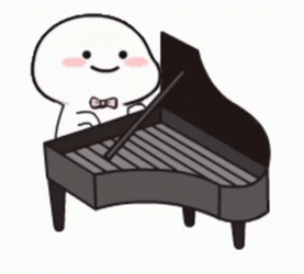 Cute Quby Playing Piano GIF