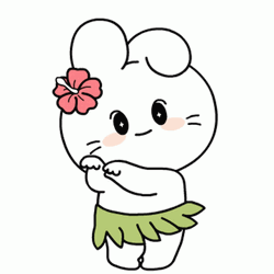 Cute Rabbit Dancing Cartoon  GIF