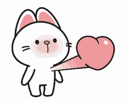 Cute Rabbit Heartbeat GIF