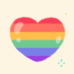 Cute Rainbow Pride Heart  GIF