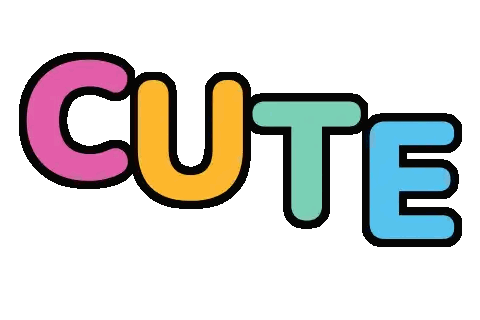 Cute Rainbow Text Sticker