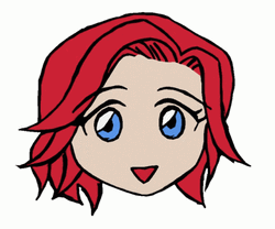 Cute Red Hair Girl Winking Stars GIF