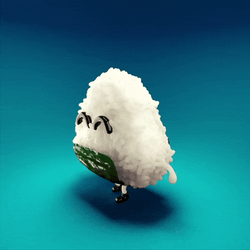 Cute Rice Ball Walking GIF
